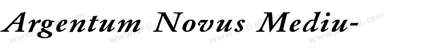 Argentum Novus Mediu字体转换